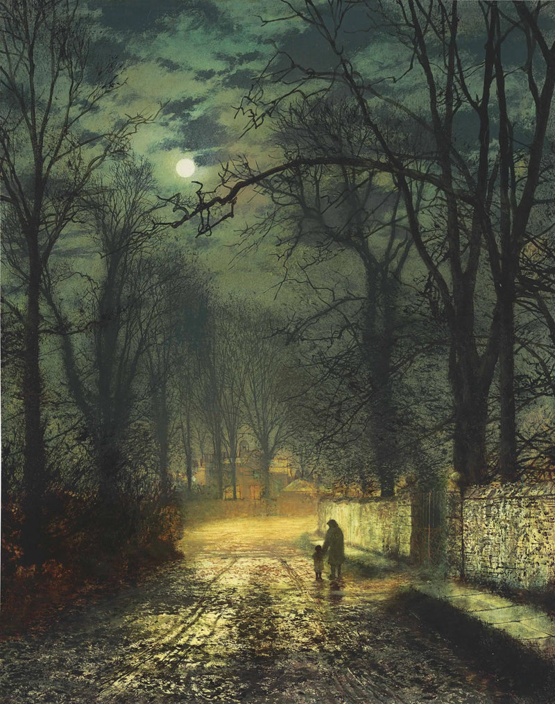Ulička za měsíčního svitu - John Atkinson Grimshaw