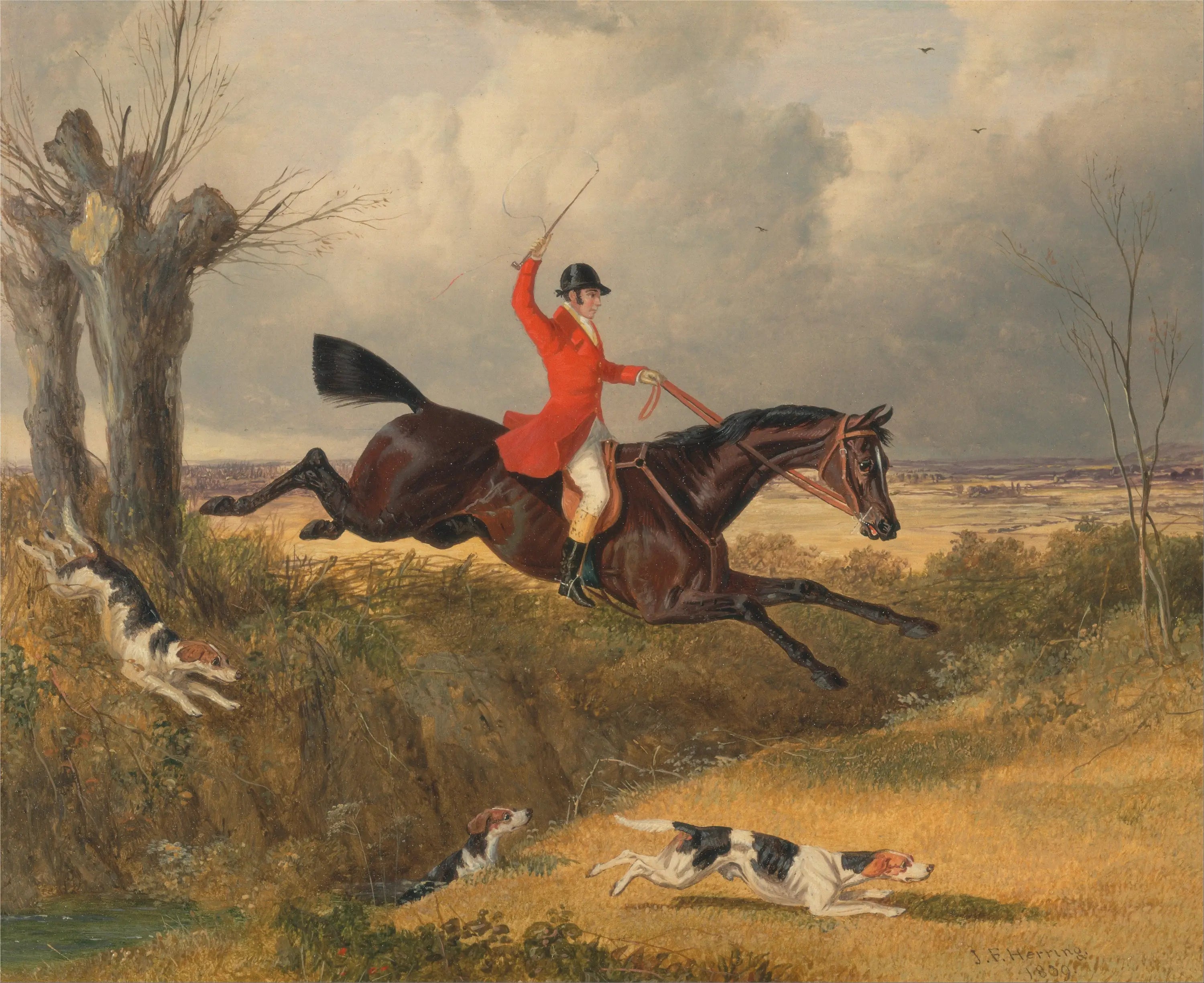 Chasse au renard: nettoyage d’un fossé - John Frederick Herring Sr. - Alpha Reproduction
