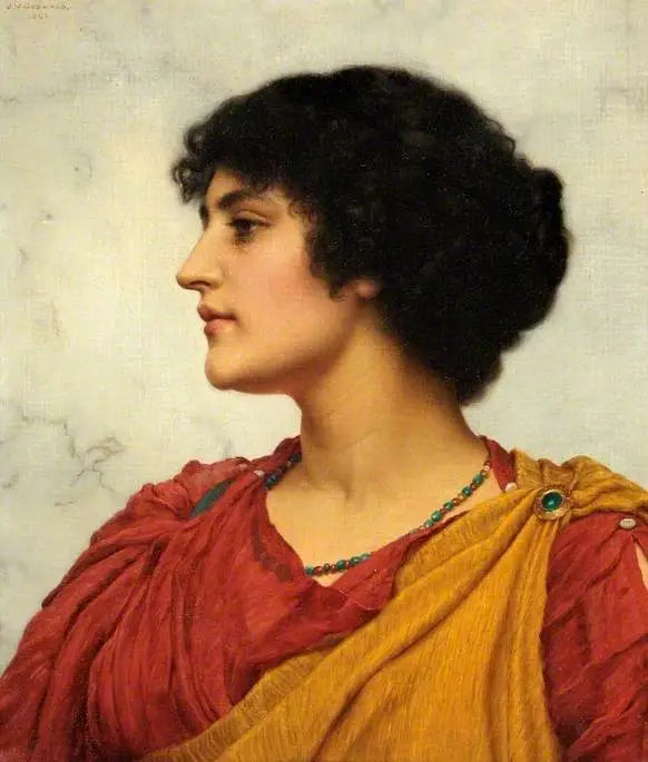 Hlava italské dívky - John William Godward