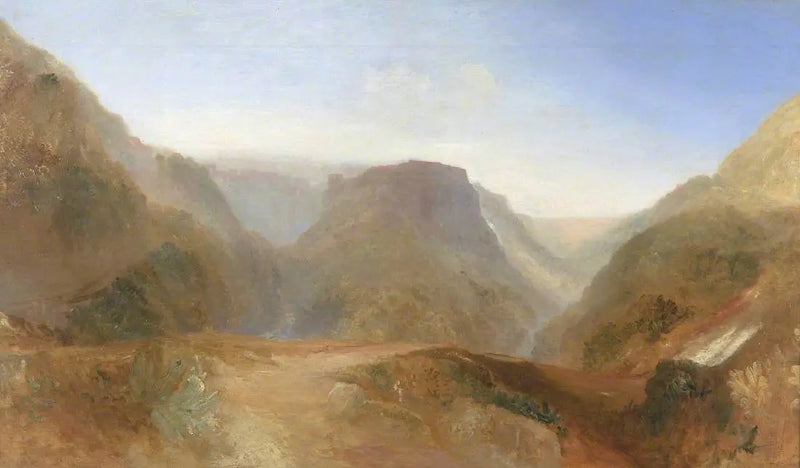 Italská krajina, pravděpodobně Civita di Bagnoregio - J. M. W. Turner