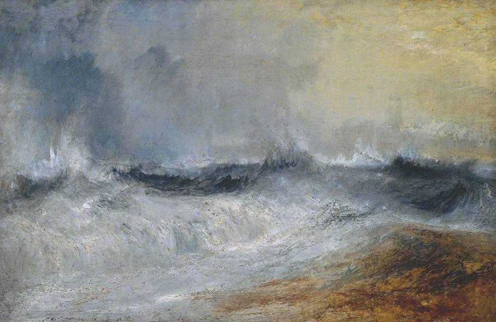 Reproduction du tableau « Waves Breaking against the Wind - J. M. W. Turner » par Alpha Reproduction en peinture à l’huile