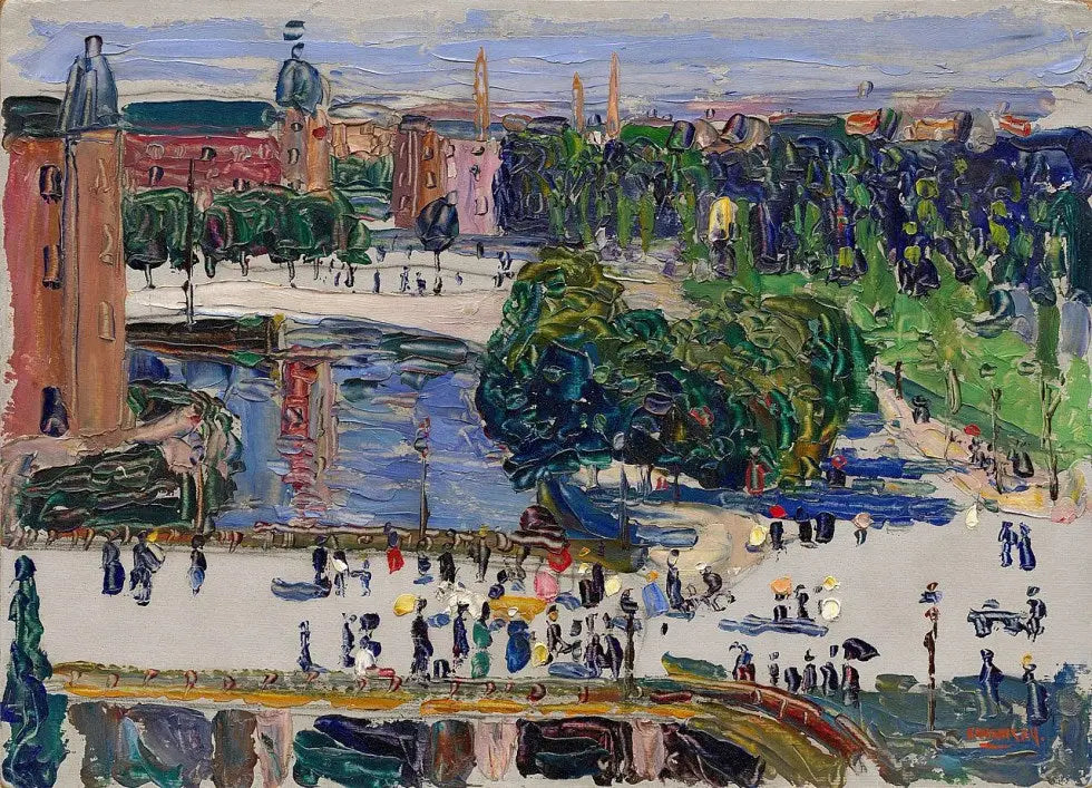 Reproduction du tableau « Amsterdam—Vue de la Fenêtre - Vassily Kandinsky » par Alpha Reproduction en peinture à l’huile
