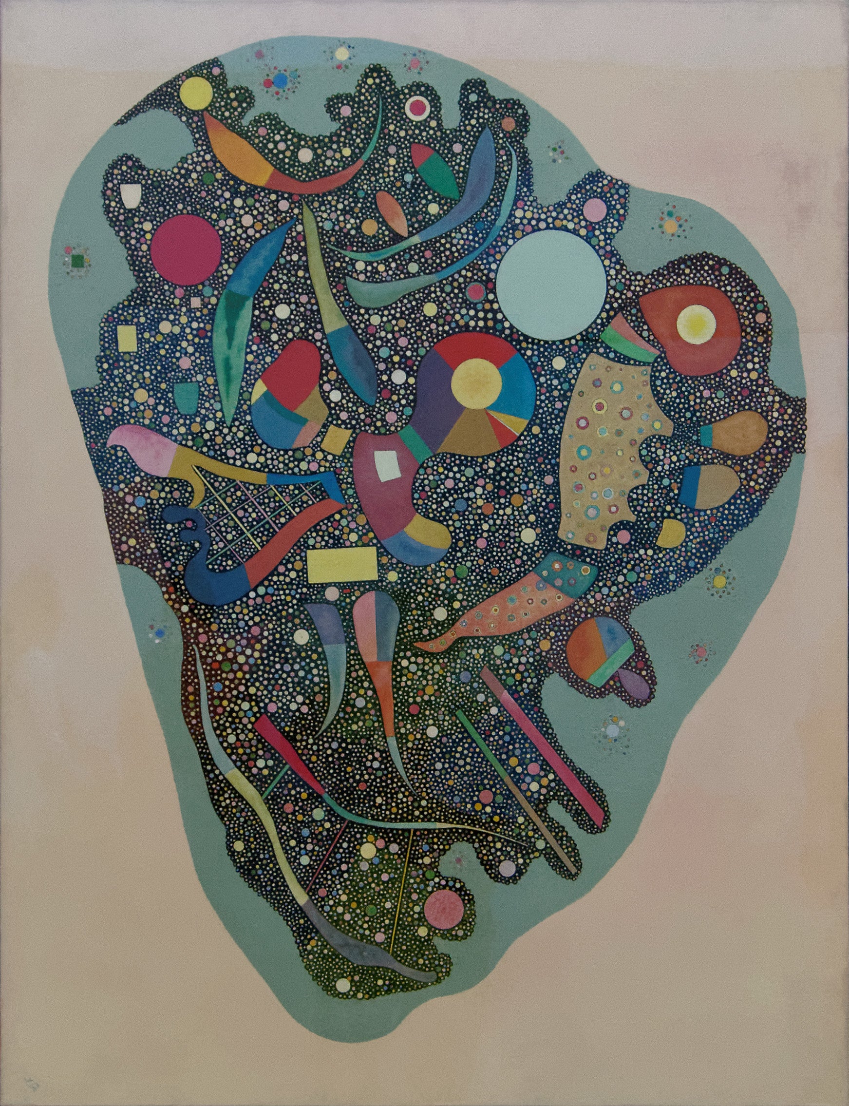 Reproduction du tableau « Entassement réglé - Vassily Kandinsky » par Alpha Reproduction en peinture à l’huile