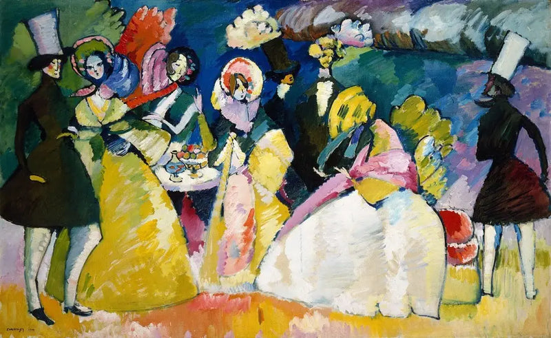 Skupina v krinolínách - Vassily Kandinsky