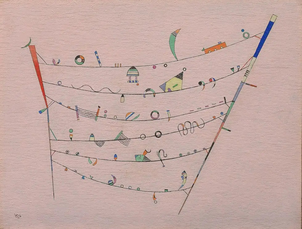 Reproduction du tableau « Petits accents - Vassily Kandinsky » par Alpha Reproduction en peinture à l’huile