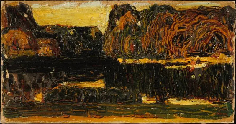 Mnichov, anglická zahrada (Jezero a loď) - Vassily Kandinsky