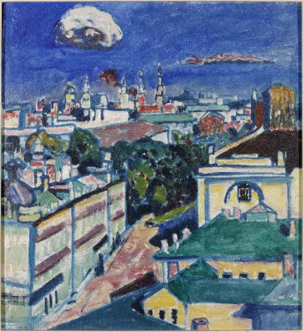 Pohled na Moskvu z okna Kandinského bytu č. 1, Zoubovské náměstí - Vassily Kandinsky