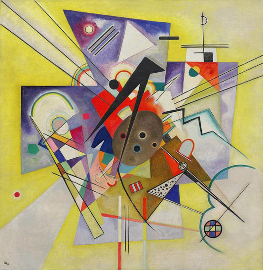 Reproduction du tableau « Accompagnement jaune - Vassily Kandinsky » par Alpha Reproduction en peinture à l’huile