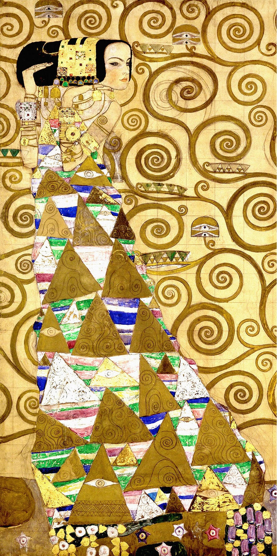 🌪️👁️ Čekání – Gustav Klimt (1905–1909)