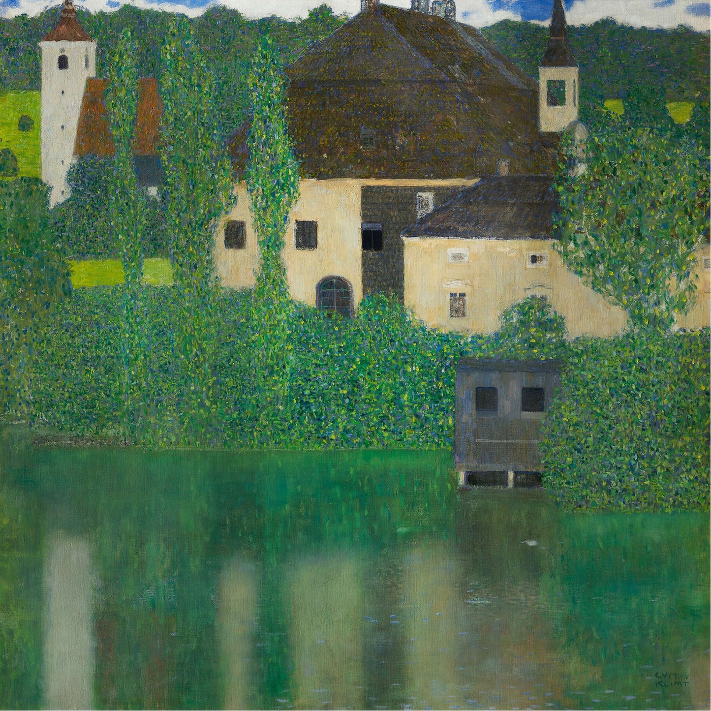 🏡🌿 Uzavřený pokoj u Attersee – Gustav Klimt (1902)