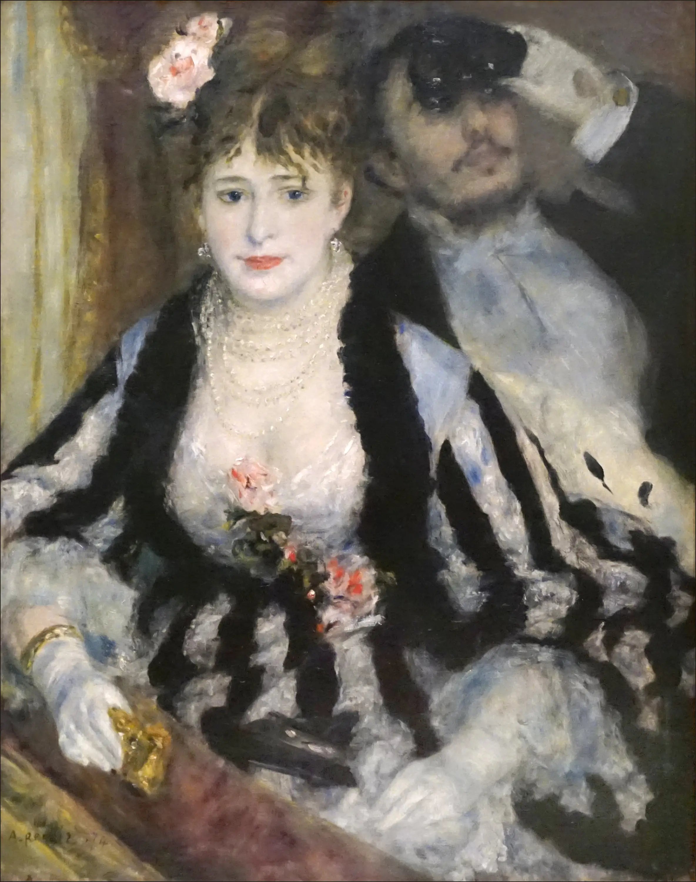 Reproduction du tableau « La Loge - Pierre-Auguste Renoir » par Alpha Reproduction en peinture à l’huile