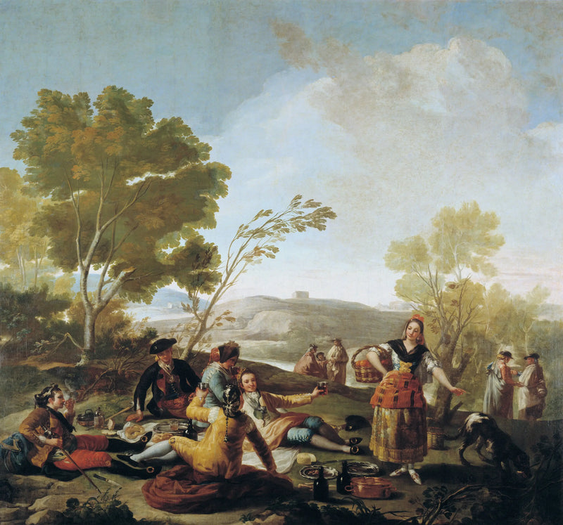 Svačina u břehu Manzanares - Francisco de Goya