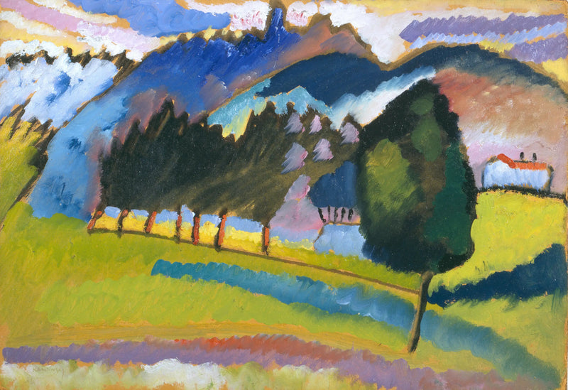 Krajina s vlnitými kopci - Vassily Kandinsky