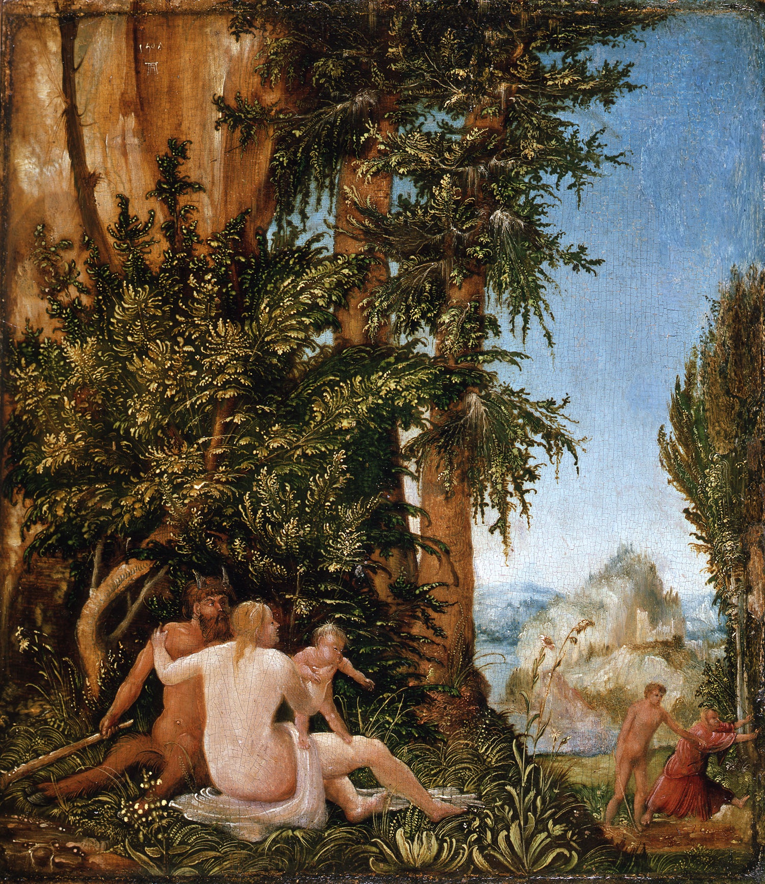paysage avec une famille de Satyr - Albrecht Altdorfer