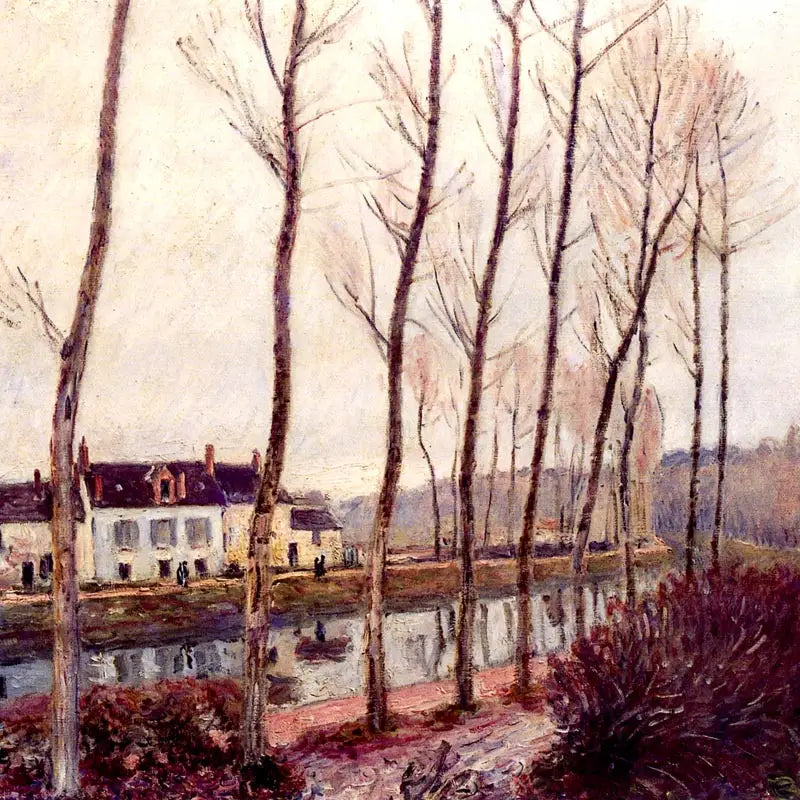 Zimní kanál Loing - Alfred Sisley