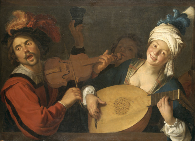 Zpěváci - Gerrit van Honthorst