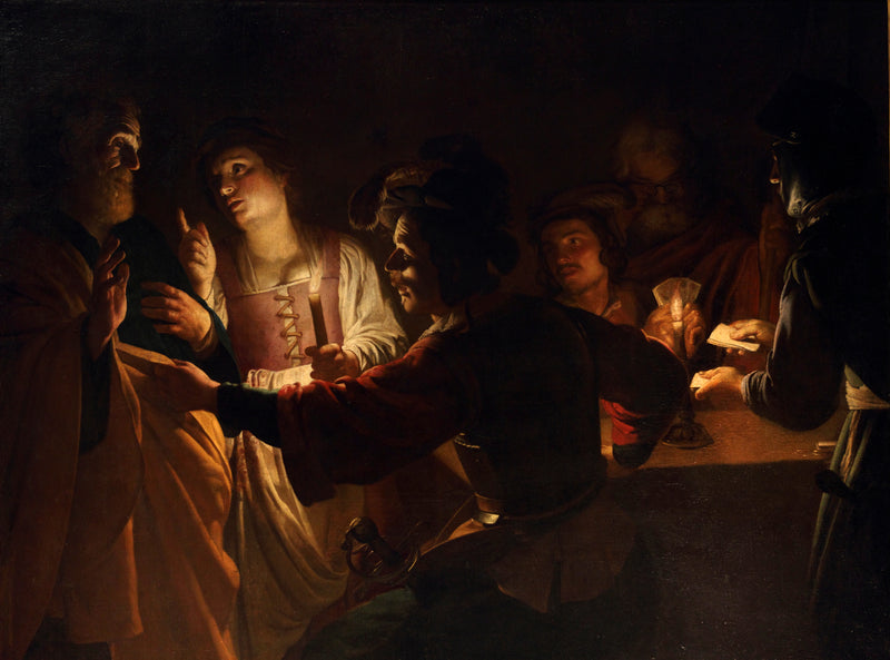 Odmítnutí svatého Petra - Gerrit van Honthorst