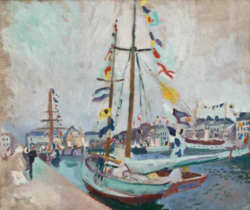 Le Yacht pavoisé au Havre - Raoul Dufy