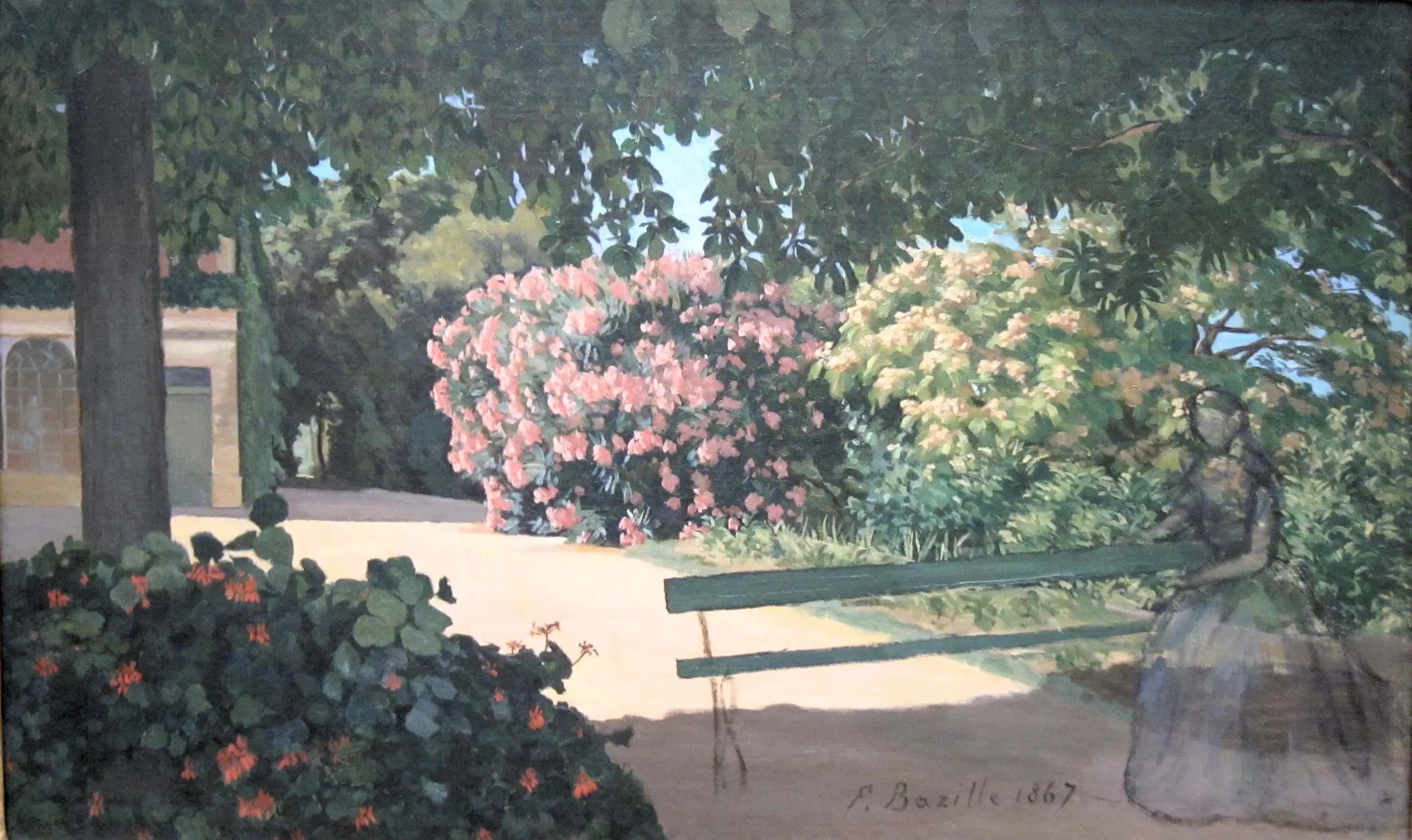 Reproduction du tableau « La Terrasse à Méric - Frédéric Bazille » par Alpha Reproduction en peinture à l’huile