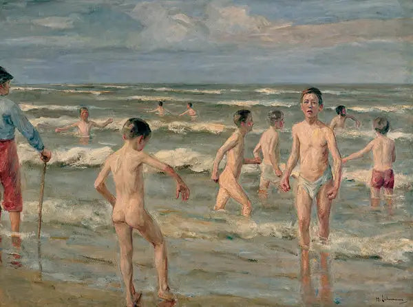 Chlapci se koupající - Max Liebermann