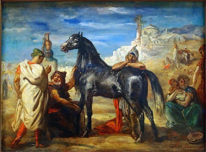 Arabský obchodník představující klisnu - Théodore Chassériau