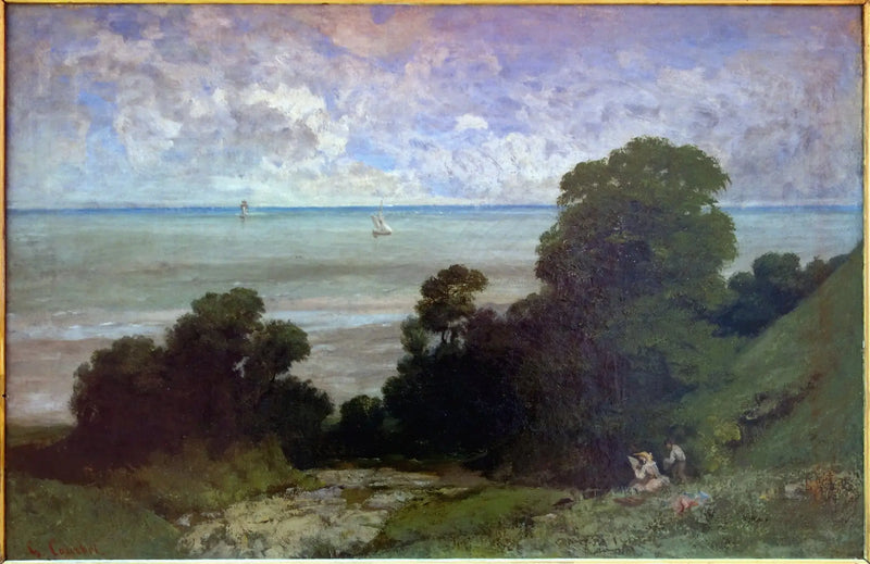 Marine nebo Výhled na Honfleur - Gustave Courbet