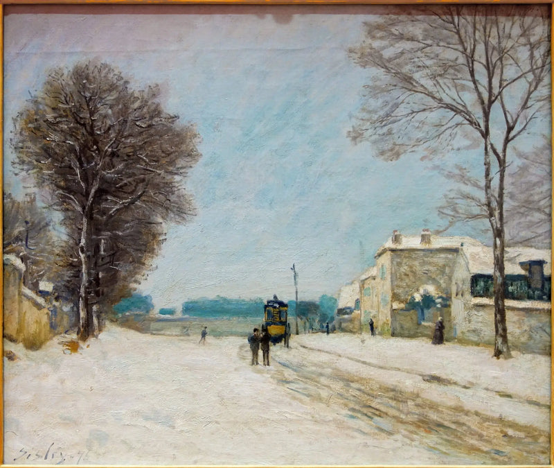 V zimě, sněhový efekt - Alfred Sisley