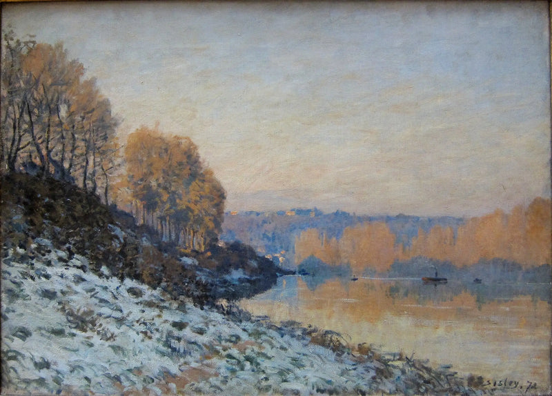 Port-Marly, bílý mráz - Alfred Sisley
