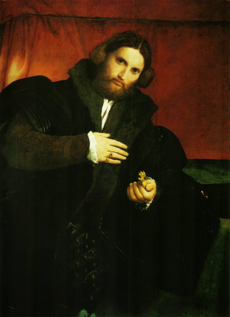 Portrét šlechtice s lví tlapou - Lorenzo Lotto