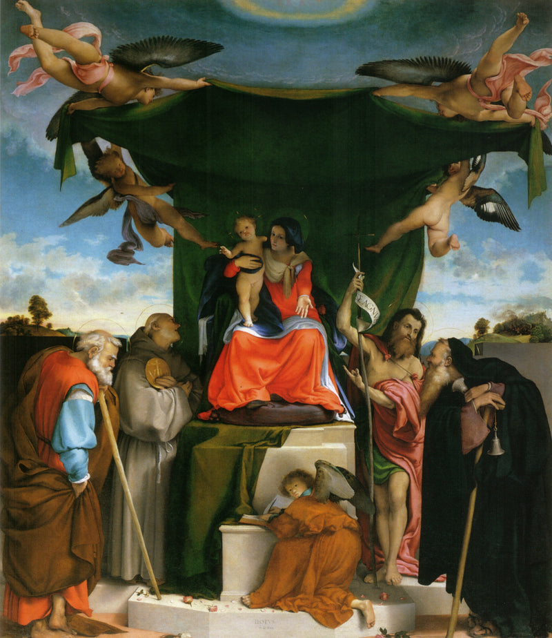 Retabel svatého Bernarda na Pignolu - Lorenzo Lotto