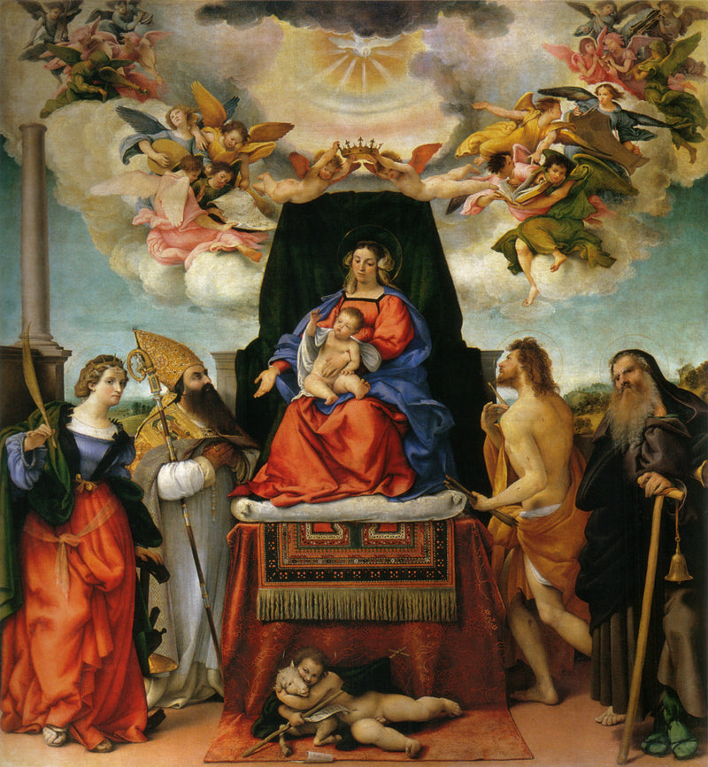 Panna Marie s dítětem a svatými - Lorenzo Lotto