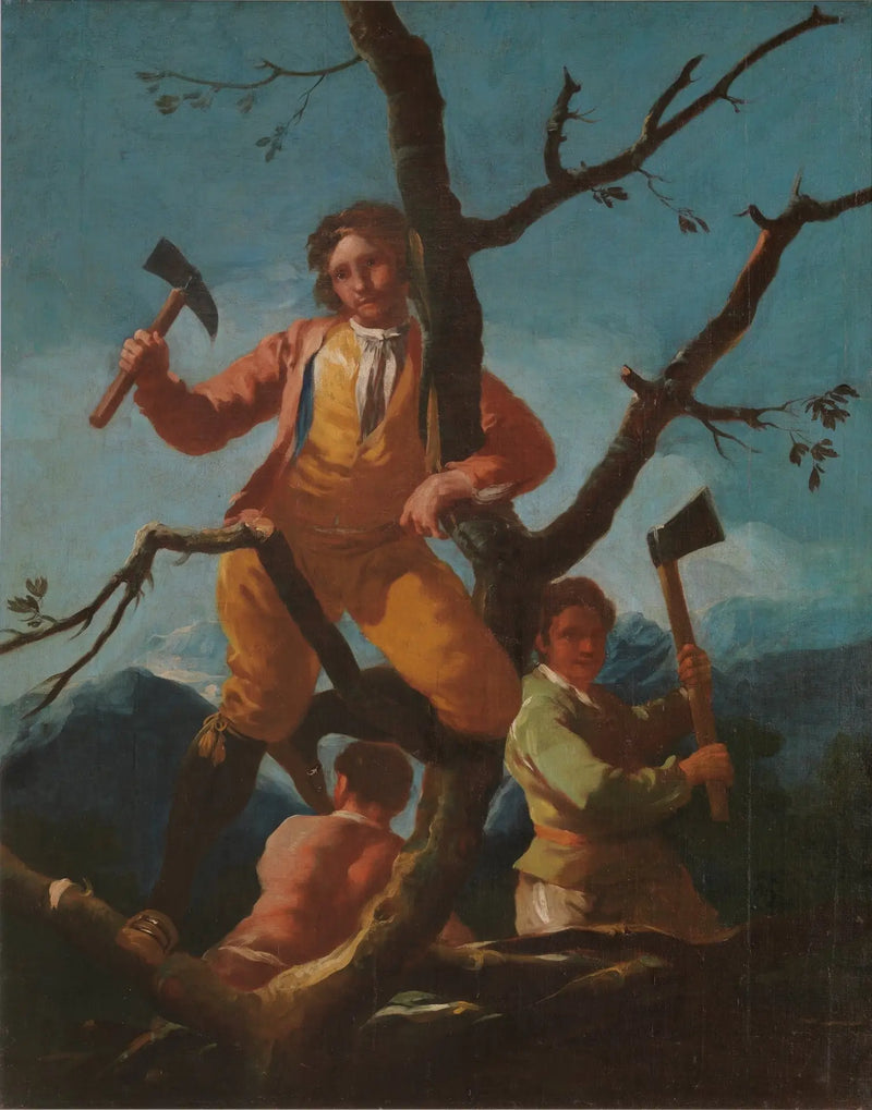 Dělníci v lese - Francisco de Goya
