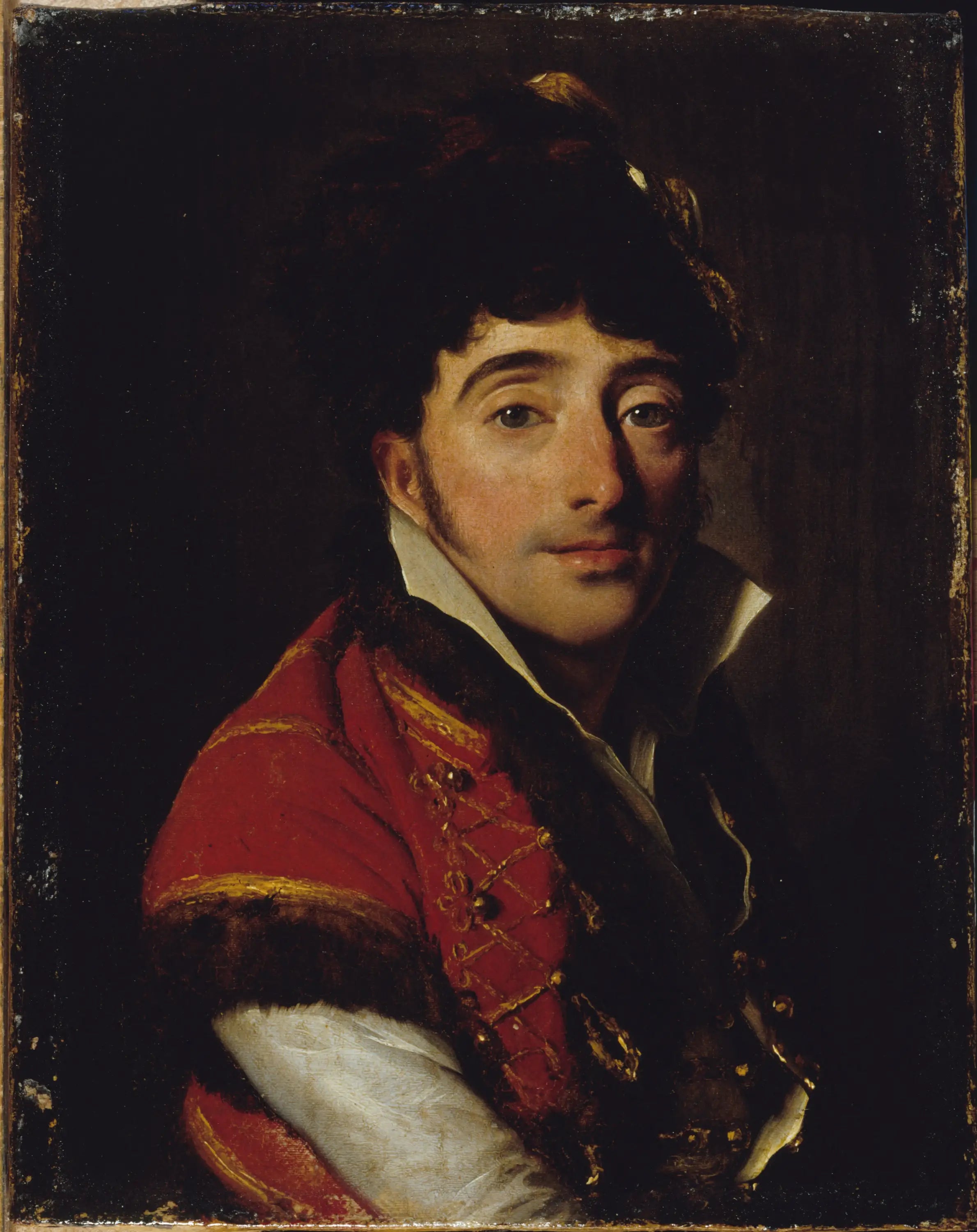 Portrait d’un acteur en veste rouge bordée de fourrure - Louis-Léopold Boilly - Alpha Reproduction