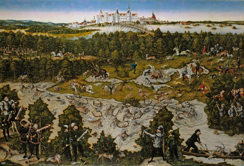 Hon na hrad Torgau na počest Ferdinanda I. - Lucas Cranach starší