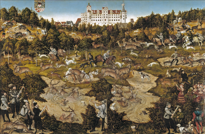 Hon na hrad Torgau na počest Karla V. - Lucas Cranach starší