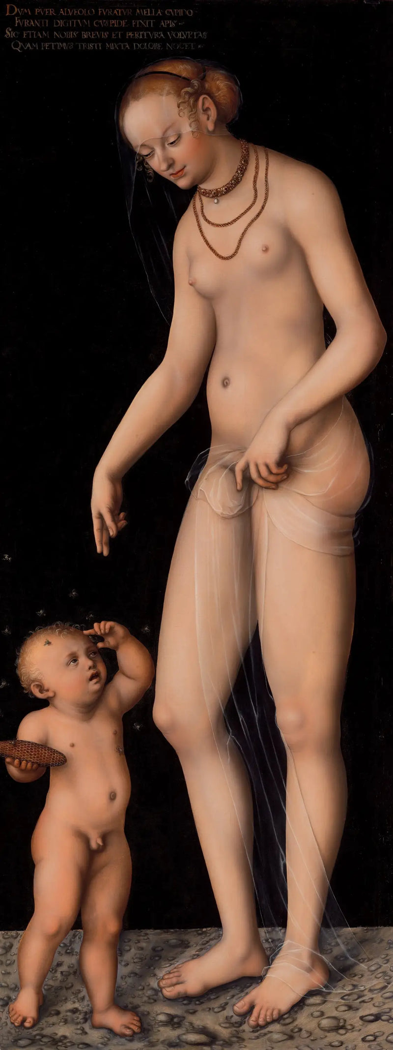 Venuše s Amor la voleuse de miel - Lucas Cranach starší