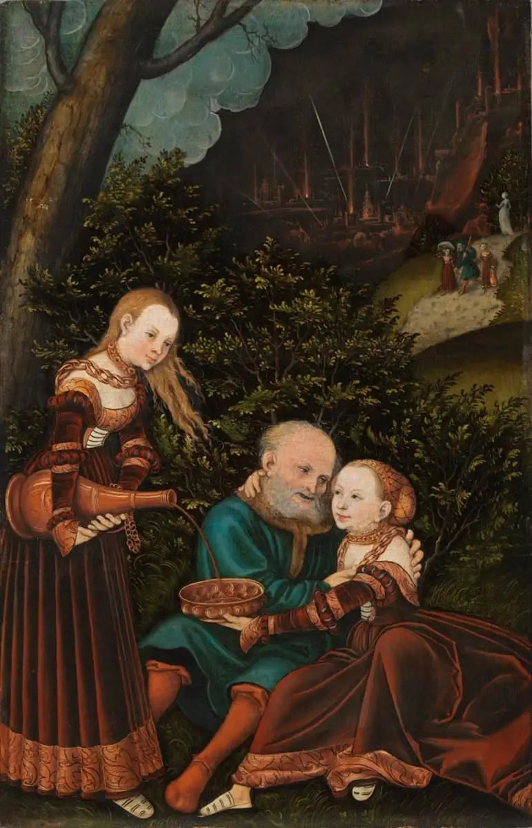 Lot a jeho dcery - Lucas Cranach starší