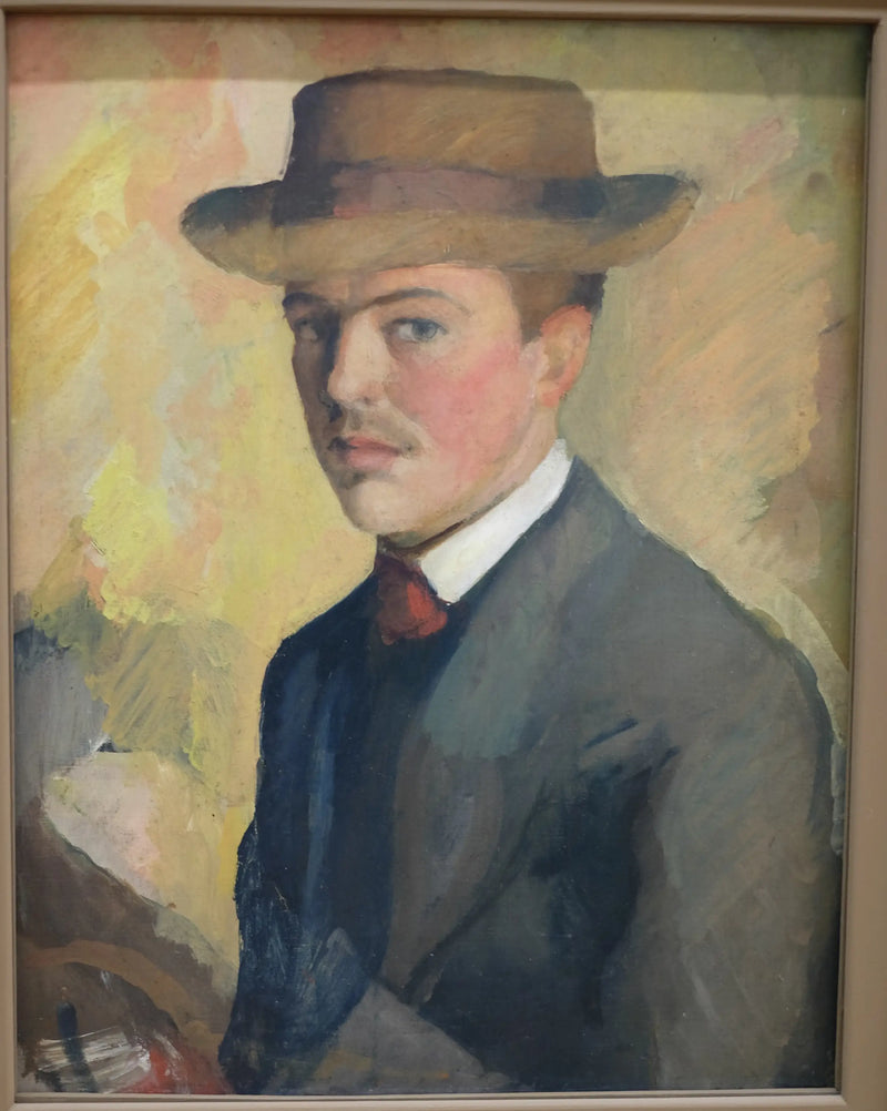 Autoportrét s kloboukem - August Macke