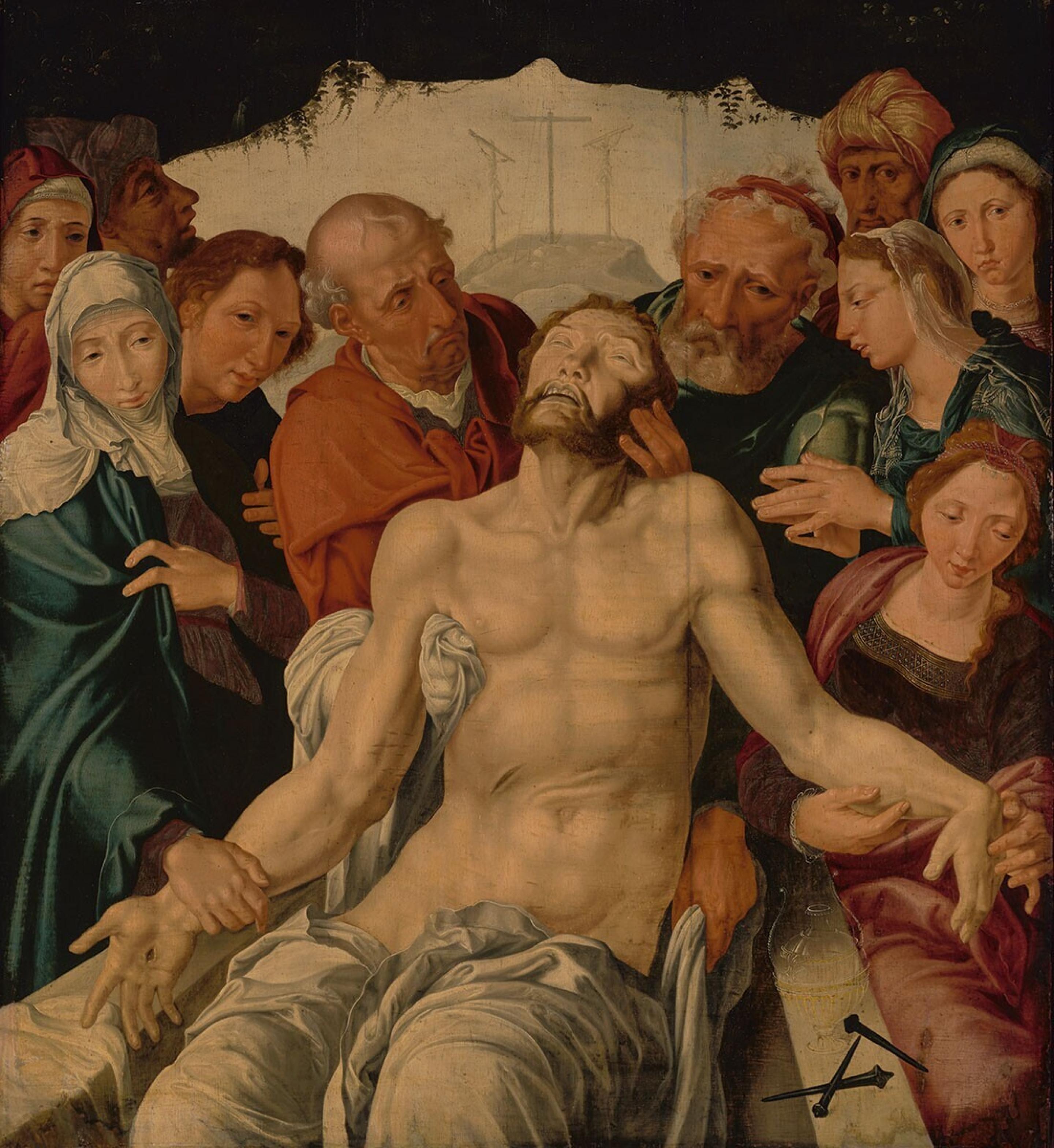 La mise au tombeau du Christ - Maarten van Heemskerck