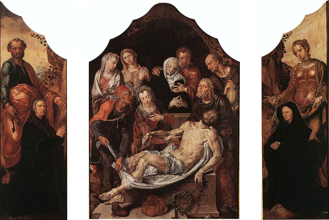 Triptyque de la mise au tombeau - Maarten van Heemskerck
