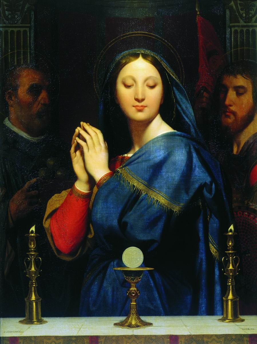 Panna Maria uctívající Hostii - Jean-Auguste-Dominique Ingres