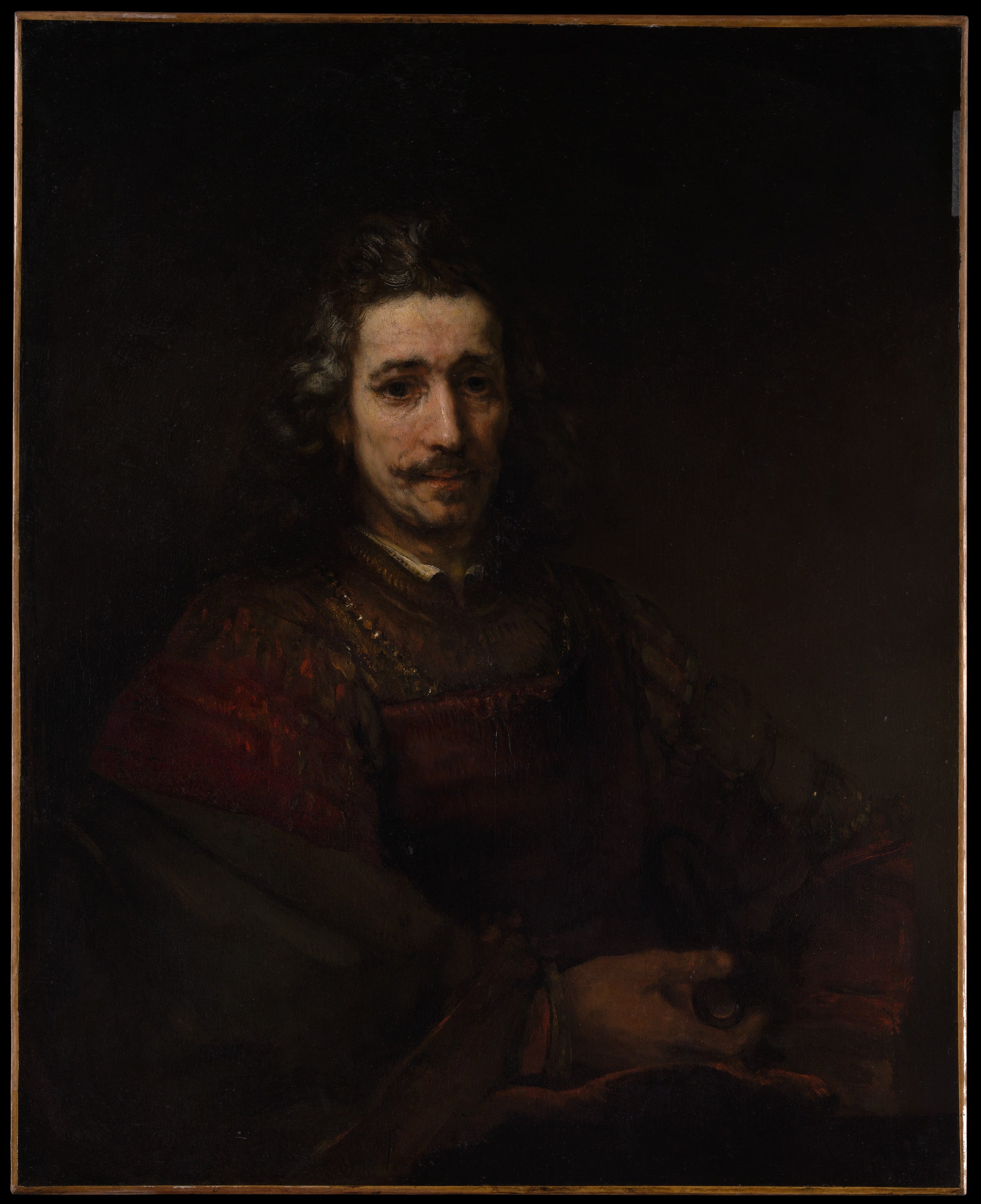 Reproduction du tableau « L'homme à la loupe - Rembrandt » par Alpha Reproduction en peinture à l’huile