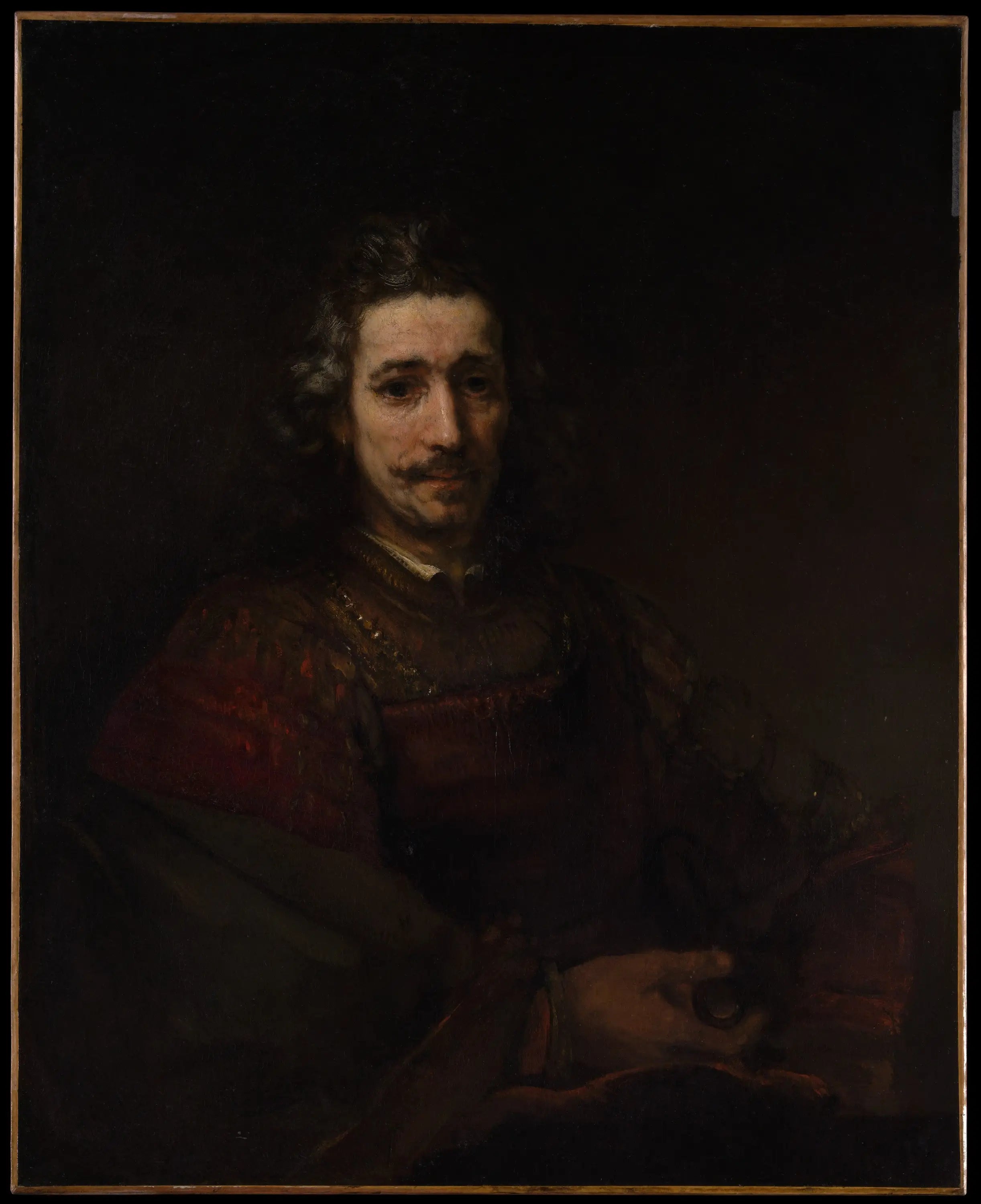 Reproduction du tableau « L'homme à la loupe - Rembrandt » par Alpha Reproduction en peinture à l’huile