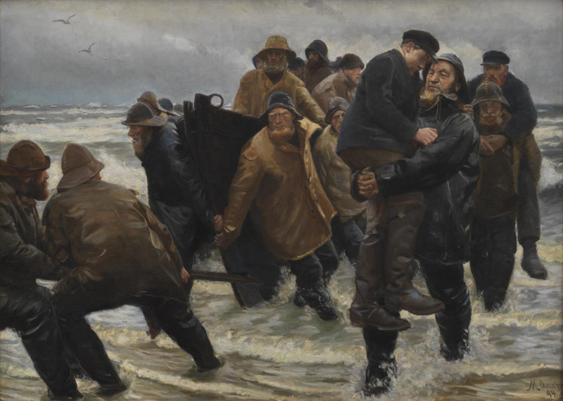 Zachráněná posádka - Michael Peter Ancher