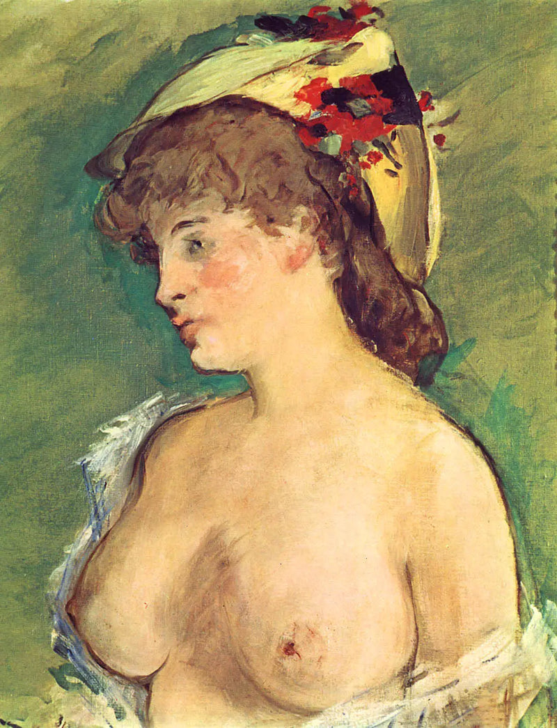 Blondýnka s nahými prsy - Édouard Manet