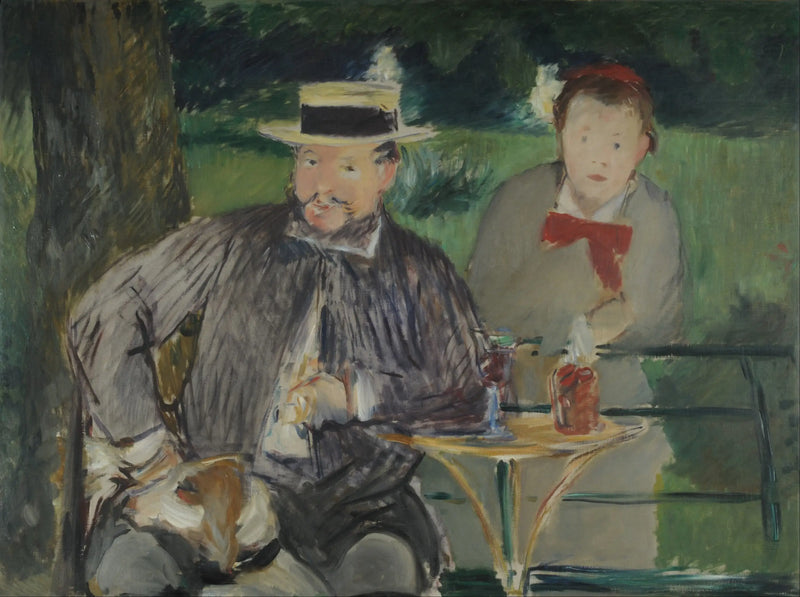Portrét Ernesta Hoschedeho a jeho dcery Marthe - Édouard Manet