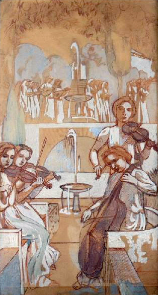 Étude pour Le quatuor, décor de l'Éternel Été - Maurice Denis