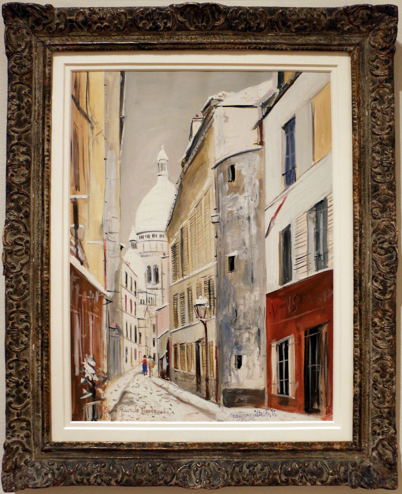 Sacré-Cœur de Montmartre et la rue Saint-Rustique - Maurice Utrillo