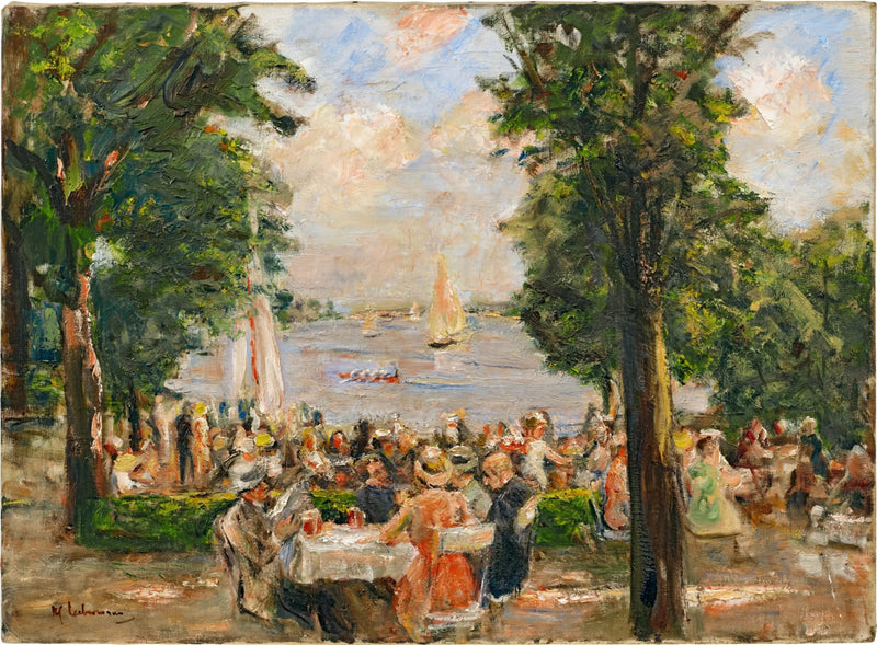 Beergarden u Wannsee (dům u jezera) - Max Liebermann