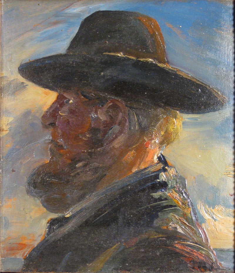 Rybář při západu slunce. - Michael Peter Ancher